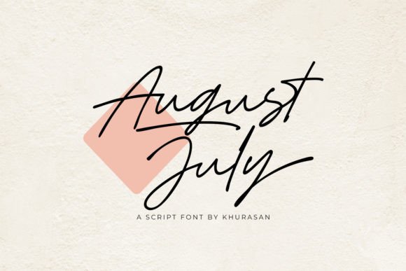 August July: A Modern Script Font for Elegant Designs