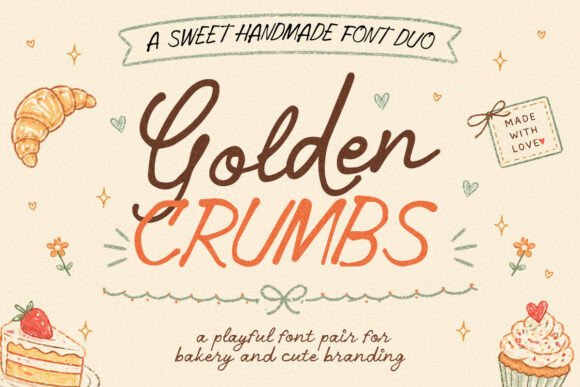 Golden Crumbs: The Warm Font Duo for Joyful Branding
