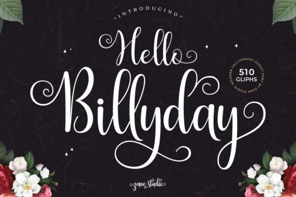 Hello Billyday: A Script Font for Elegant & Fun Designs