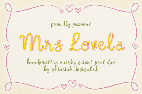 Mrs Lovela: A Handwritten Font Duo for Heartfelt Projects