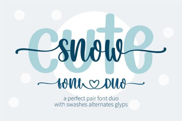 Snow Cute Duo: A Handwritten Font for Authentic Designs
